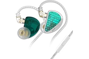 Yinyoo KZ AS16 PRO in Ear Earphone, 8 Balanced Armature Drivers Stage Studio Hifi IEM in Ear Monitor, Noise Isolation Wired In-Ear Headphones 3.5mm Gaming Earbuds for Musician(With mic, AS16PRO Cyan)