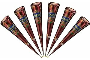 Royal Rapture Fresh Dark Brown Kaveri Henna Cones for Natural Temporary Tattoos (1 Pack)