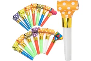 XIANGLONGY 25 Pièces Sifflet Enfant, Sifflet Anniversaire Enfant, Cotillons, Sifflets Utiliser pour Cotillons Anniversaire, Cadeaux d'anniversaire pour Enfants
