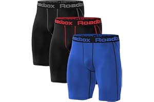 ‎ROADBOX Roadbox 1 oder 3 Pack Herren Kompressionsshorts, Schnelltrocknendes Baselayer Unterhose Tights Kurz Laufunterwäsche