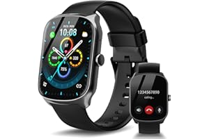 STECEI Smartwatch Uomo Donna, Schermo Curvo HD da 1,95'' Orologio Smartwatch con Effettua/Risposta Chiamate, 112 Sportive Smart Watch con Contapassi/Sonno/Cardiofrequenzimetro, Impermeabile IP68, Nero