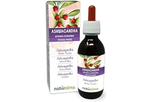 Ashwagandha o Ginseng indiano (Withania somnifera) radici Tintura Madre analcoolica Naturalma - Estratto liquido gocce 120 ml - Integratore alimentare - Vegano