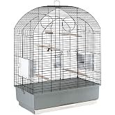 Ferplast Kuş kafesi, muhabbet kuşu kafesi, egzotik kafes, kuş oyuncağı, kuş yemi kabı, kuş oturma &ccedil;ubukları dahil, 59 x 33 x 