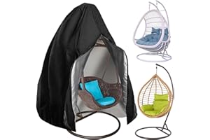 Galerie SV Hängesessel Abdeckung Outdoor,Abdeckung Hängesessel Wasserdicht Winterfest 210D Oxford Gewebe Winddicht Anti-UV Hängestuhl Abdeckunng Schutzhülle für Hängekorb Schwingsessel (190x115cm)