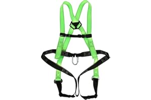 GHIBFBT Auffanggurt mit Schraubkarabiner, Profi Vollkörper Auffanggurt Absturzsicherung EN 353/361/795, Dachdecker Geschirr Fallschutz Absturzsicherung Klettergurt