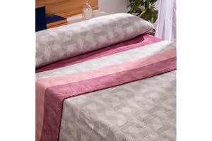 Acomoda Textil - Juego de Sábanas Coralina. Juego de Sábanas 3 Piezas de Invierno. Ropa de Cama Ajustable, Suave y Cálida Fácil Mantenimiento. (Senia Rosa, 150 cm)