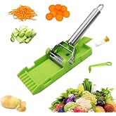 SENIURIS Pelador multifuncional de una sola hoja, pelador de patatas multifuncional de limón y pelador de verduras en espiral
