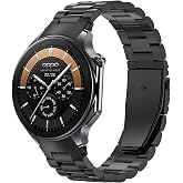 GIOPUEY Straps Compatible with OnePlus Watch 3/2/2R, Stainless Steel Strap [Wear-Resistant] Bracelet &ndash; Black
