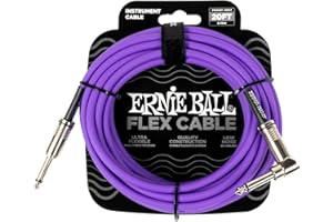 Ernie Ball Flex Kabel Instrumentalny Prosty/Kątowy 6,1 m, Fioletowy