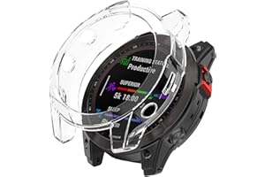 AISPORTS 2 Pack Bumper Case Compatible for Garmin Epix Gen 2 Case, Ultra-Thin Soft TPU Silicone Edge Watch Case Shockproof Impact Resistant Frame Shell Protective Case Cover for Garmin Epix Gen 2