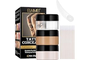 VALLEYLUX Tattoo Concealer, Scar Narben Concealer Tattoo Abdeckung Wasserfeste Tattoo Cover Make up, Tattoo Concealer für Narben, Dunkle Flecken, Vitiligo, Temporäre Tattoo Entferner Creme für Männer Frauen