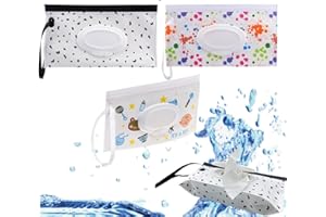 CUTIOLLY Porta Salviette Umidificate,3 Pezzi Portabile Contenitore Salviette per Bambini,Riutilizzabile Dispenser Sacchetto,Dispenser Salviette Umidificate,Dispenser Salviette,Wet Wipes Dispenser