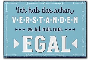 ‎LANOLU LANOLU Kühlschrankmagnete lustig- Ist Mir egal - lustige Magnete mit Sprüchen und witzigen Motiven 8x5,5cm