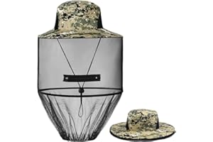AOGOE Cappello Con Zanzariera, Zanzariera Cappello, Rete per La Testa, Anti Zanzara Cappello, Apicoltura Cappello Velo per Campeggio, Escursionismo, Pesca, Protezione da Insetti e Zanzare