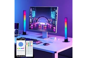 ANTREATU Smart LED Light Bar 2 Pack Gaming Lights with App and Remote Control Rgbic 16 Million Colours Entertainment Lighting with Music Sync & Scene Modes LED Light Bars for Monitor
