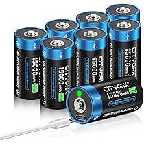 Oplaadbare Li-ionbatterij van D-formaat - 1000 cycli - USB C-poort van de Chinese fabrikant