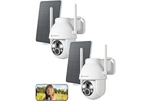 COCOCAM 2PCS 2K Camera Surveillance WiFi Exterieure sans Fil sur AI Détection Humaine, Vision Nocturne Couleur, Audio Bidirectionnel, 2.4GHz WiFi, Cloud