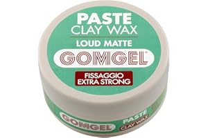 Gomgel | Paste Clay Wax Loud Matte, Cera per Capelli Uomo a Base di Argilla, Effetto Opaco, Fissaggio Extra Strong, 100ml