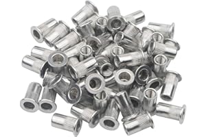 Pxyelec 100pcs M5 Flachkopf Aluminium Nietmutter Blindeinsatzmutter (5mm)