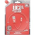 Juice XL 2m Apple Lightning Cable - USB to Lightning iPhone Charger, MFI Certified, Long & Durable iPad & iPhone Cable (Coral)