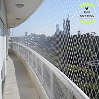 Bird Control Nylon Anti-Bird Net UV Stabilized Transparent Monofilament Knotted Nylon Bird Net with Cable Ties & Tying…