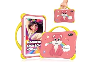 CWOWDEFU Kid's Tablet, 7' Tablet for Kids, 64Gb Android 14 Tablet features 4000mAh Battery, Bluetooth 5.0, 5G WiFi, 5MP+2MP Dual Camera, Best Gift For Children