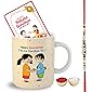 OddClick Gift for Bro Sis Happy Quarantine Rakshabandhan Rakhi Theme Based Printed Coffee Mug 300Ml - Brothers Gift for Rakhi Gift for Sister (Brother)