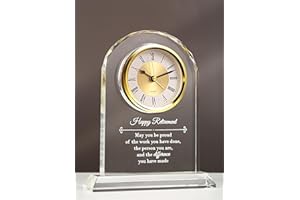 WinTaim Crystal Retirement Alarm Clock Gifts for Men Women, Happy Retirement Plaque for Coworkers, Boss, Going Away Gift for Retired Friends, Farewell Goodbye Presents for Doctors Nurses Teacher