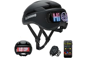 TMEOIIPY Casco da ciclismo con display a LED personalizzabile, casco da bici da strada e mountain bike con 8 prese d'aria e cinturino regolabile, fodera in EPS leggero, casco da bicicletta MTB