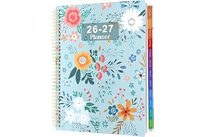 Academic Diary 2026-2027 Week to View A4 July 2026 - June 2027, Weekly Planner 2026-2027 with Tabs, Mid Year Work Diary, Hardcover Spiral Twin-Wire Binding, 100gsm Thick Paper for School Teachers
