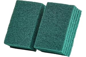 ASFWAGQ 12 Stück Scheuerschwamm Emery Tuch Reinigungsschwamm Hochleistungs Scheuerschwamm Schmutzradierer Schwamm Grün Zweiseitig Kratzfreier Geschirrspülschwamm Für Küche Spüle Schale
