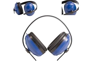 DETERMONDO Cuffie Antirumore Lavoro, Protezione Acustica per Dormire Studiare Donne e Uomini Blu Regolabili con Cuscinetti Morbidi