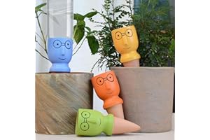 EACHAVE 4 Piezas Picos de Riego de Terracota – Sistema de Riego Automático para Plantas, Picos de Riego para Plantas de Interior y Exterior, Riego para Vacaciones, Liberación Lenta de Agua