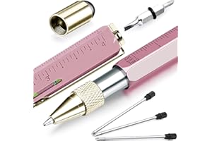 hongred Multi Tool Pen Mens Gifts for Christmas Gifts for Women Stocking Fillers Funny Gifts for Men 6 In 1 Pens Gifts for Dad Gadgets for men Birthday Gifts for Her/Him Secret Santa Gifts for Women