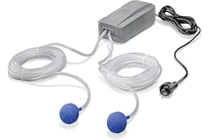 esotec Solar Teichbelüfter Einzelpumpe DUO 200 PRO, 6-9V/DC Ersatzpumpe, Sauerstoffpumpe, Gartenteich Luftpumpe, Teichpumpe, Belüfterpumpe, Zubehörpumpe, IP44 101851