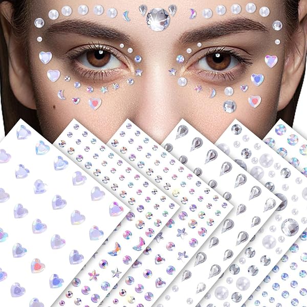 Strass-Aufkleber Set – 15 Schmetterlinge & 45 Runde Diamanten – Aurora-Optik – Für Gesicht, Nägel, Deko