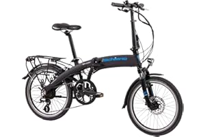 F.lli Schiano Galaxy, E Bike Klappbar 20 Zoll, 36V 10.4Ah Abnehmbarer Akku, Motor 250W 40Nm, Klapprad Ebike für Herren/Damen, Schwarz