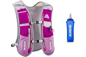 WIN.DEEPER 5L Lightweight Running Backpack Outdoor Sports Trail Racing Marathon Hiking Fitness Bag Hydration Vest Pack for Men Women with 1.5L Bag or 500ml Kettle