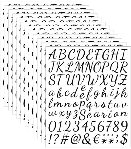 YUBBYSTU Alphabet Aufkleber Set - 30 Blatt Bunte Buchstaben & Zahlen Aufkleber