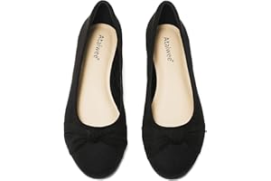 Ataiwee Women's Wide Width Flats Shoes - Ladies Cute and Comfortable Dress Ballet Shoes.