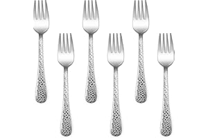 Kindergabel Set, Joyfair 6-teilig Edelstahl Kinderbesteck Kleine Gabeln Set, Kinder Besteck mit Hammergriff für Kinder Kleinkind, ab 2 Jahre, Ungiftig & Gesund, Hochglanzpoliert & Spülmaschinenfest