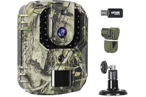 Horsdo Wildkamera 20MP 1080P HD, 940nm IR LEDs Wildkamera mit Bewegungsmelder Nachtsicht, 0.2s Schnelle Trigger IP66 wasserdicht und 120 ° Weitwinkel Nachtsicht Wildkamera mit 32G Speicherkarte