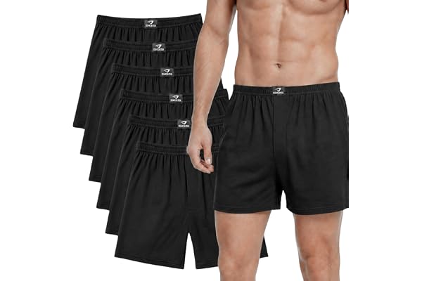 SGS 6 eller 10-pack boxershorts i bomull för män, för män som uppskattar lösa, bekväma byxor.
