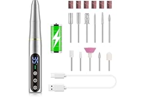 NAIL GIRL Nail Drill NAILGIRLS Rechargeable Cordless Nail Drill Machine, Portable 35000RPM Professional Electric Nail File for Acrylic Gel Nails, Efile Manicure Pedicure Polishing,Silver