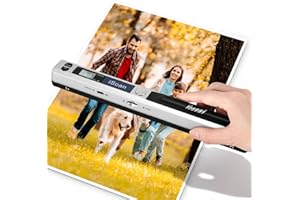 Youool Scanner portable A4, scanner d'images USB, scanners de couleur 900 dpi, scanner de documents portable A4 au format JPG/PDF (scanners argentés + carte 16GTF)