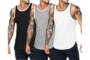 COOFANDY Tank Top Herren Bodybuilding Tanktops Ärmelloses Muskelshirt Fitness Stringer Achselshirts Herren Sport Unterhemd