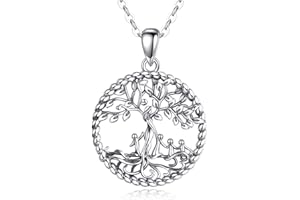 AEONSLOVE Colgante Dia de la Madre Plata de Ley 925 Regalos para Mama Collar Árbol de la Vida Colgantes Mujer Plata Madre e Hija Joyas para Abuela Cumpleaños, Cadena de 45,7cm