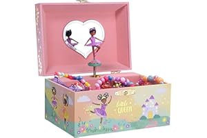 Jewelkeeper - Joyero Musical para niñas de Bailarina negra, diseño de la Pequeña Reina - melodía del Lago de los Cisnes