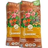 Plantura Bio Blumenerde, 80 L, torffrei & klimafreundlich, vorgedüngt