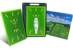 TAIAYERU Golf Training Mat, 2-In-1 Replaceable Practice & Strike Matt, 44cm*31cm Golf Track Mat| Analyzes Swing Path & Corrects Hitting Posture | Non-Slip Rubber Backing Design | Gift for Golfers